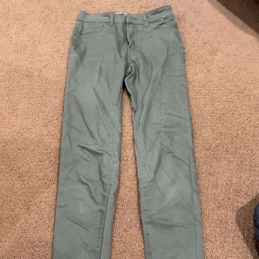 Green jeggings